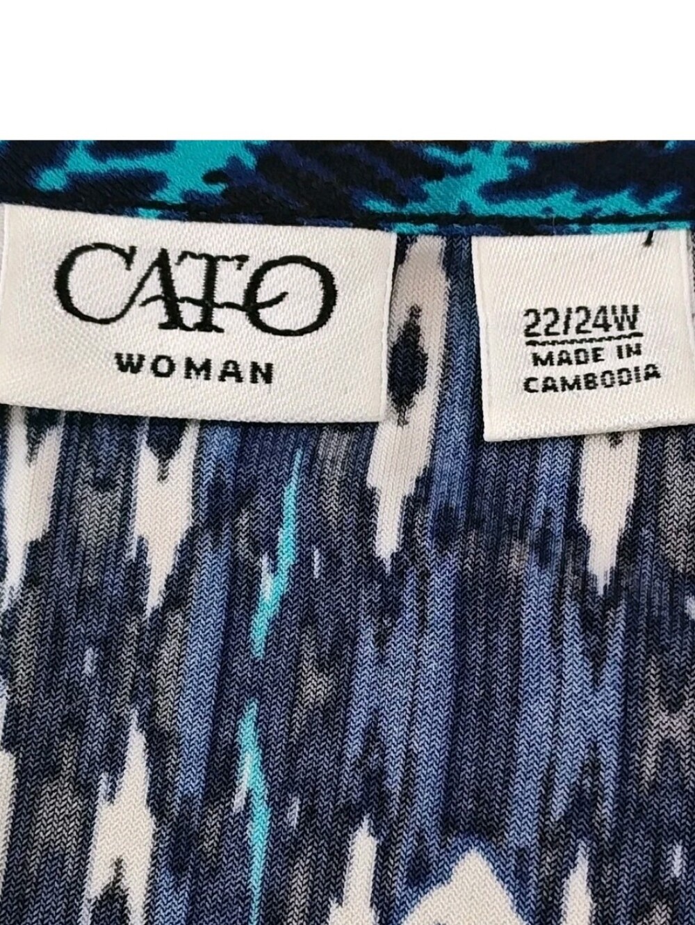 Cato Batwing Sleeve Cover-up Crochet V-Neck Midi Dress Blue Turquoise Tribal - Picture 7 of 10